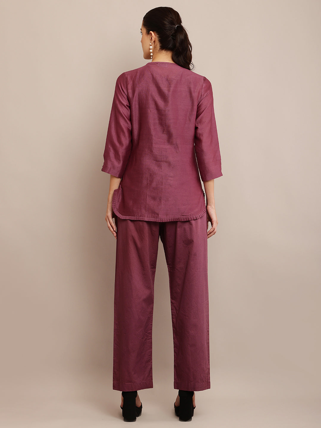 MAROON FLORAL TOP & PANT