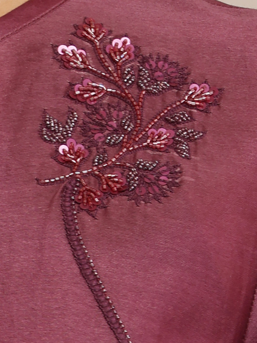 MAROON FLORAL TOP & PANT