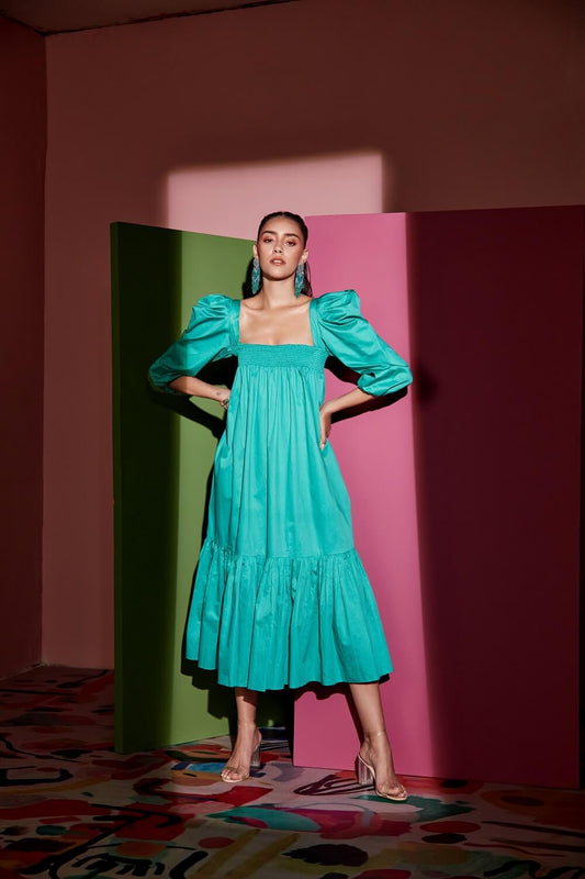 PUFF SLEEVED DRESS – SM38-G