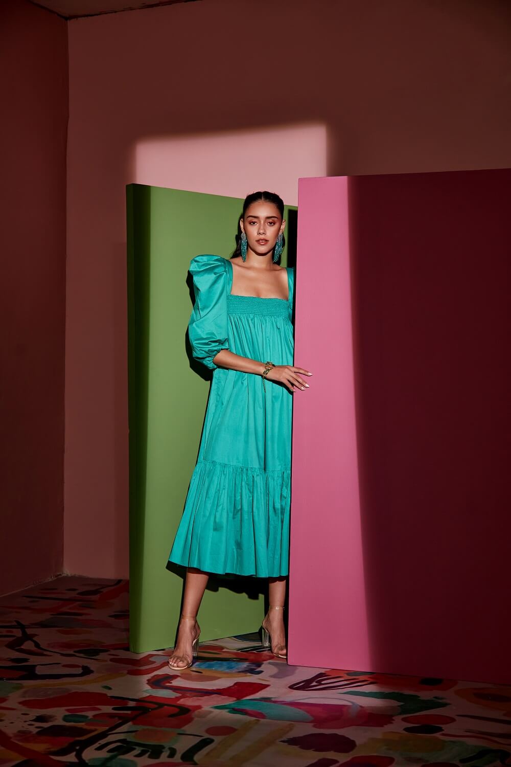 PUFF SLEEVED DRESS – SM38-G
