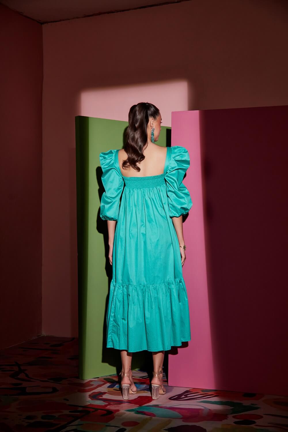 PUFF SLEEVED DRESS – SM38-G