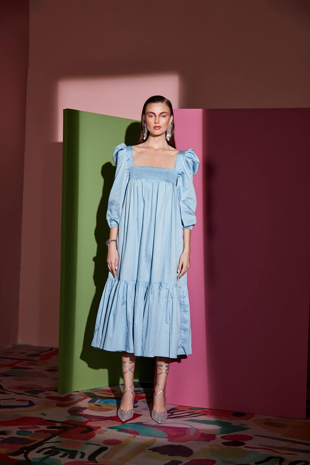 PUFF SLEEVED DRESS – SM38-B