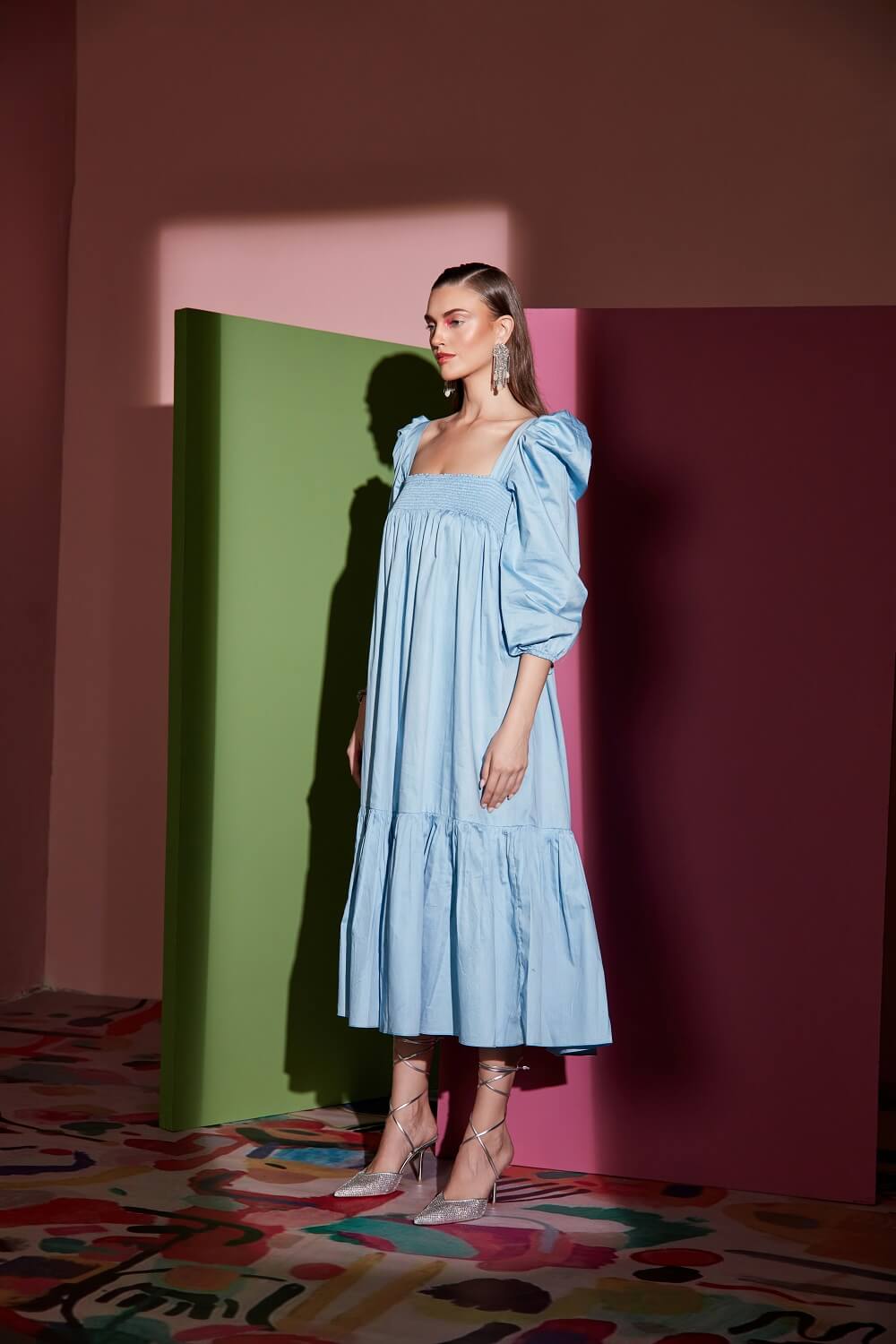 PUFF SLEEVED DRESS – SM38-B