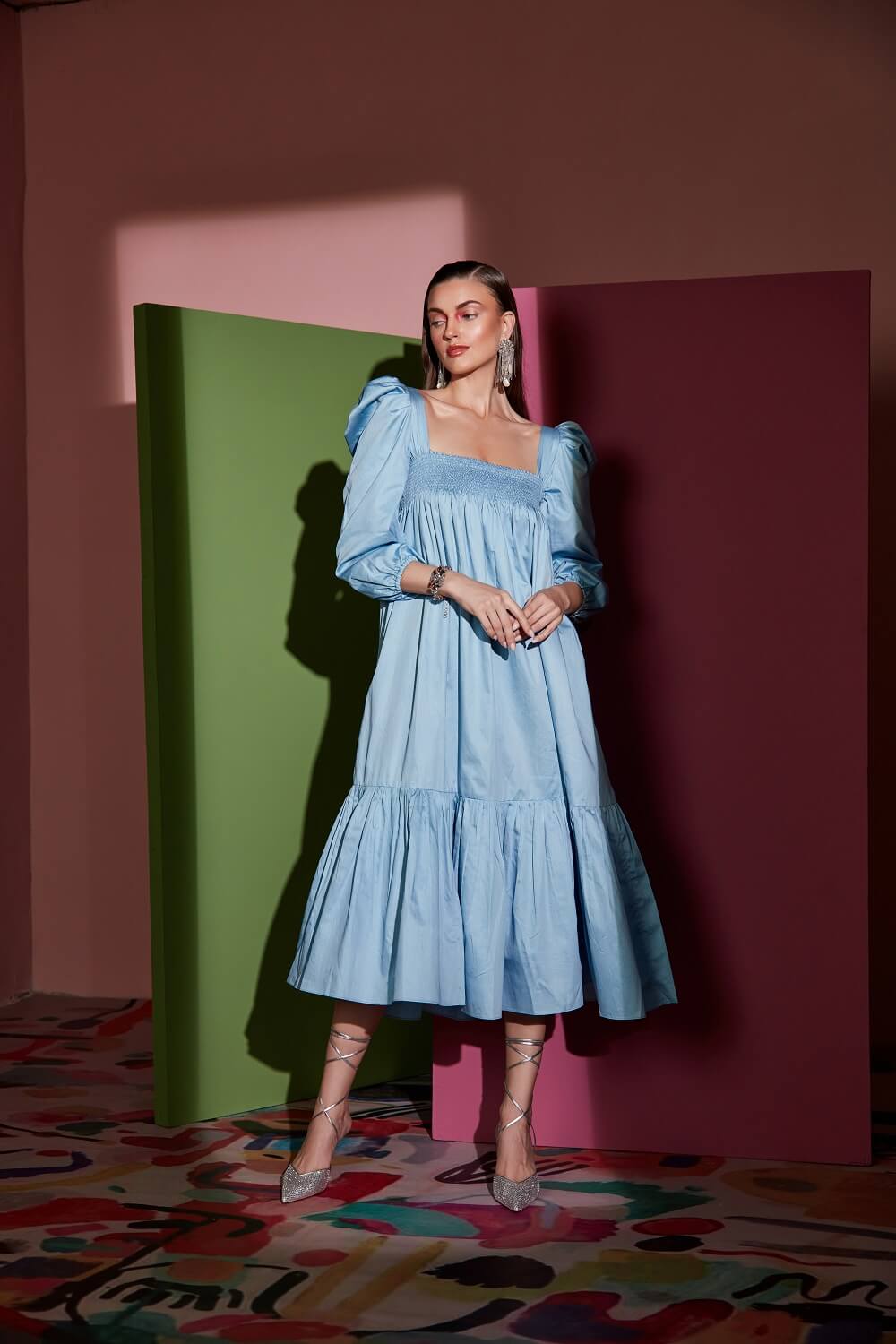 PUFF SLEEVED DRESS – SM38-B