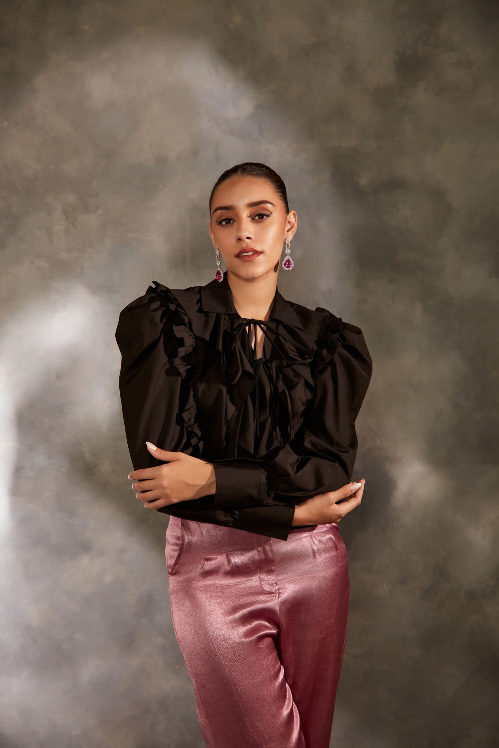 FRONT RUFFLE TOP – SM07-B