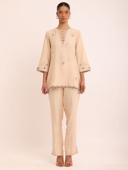IVORY EMB TOP & IVORY EMB PANTS