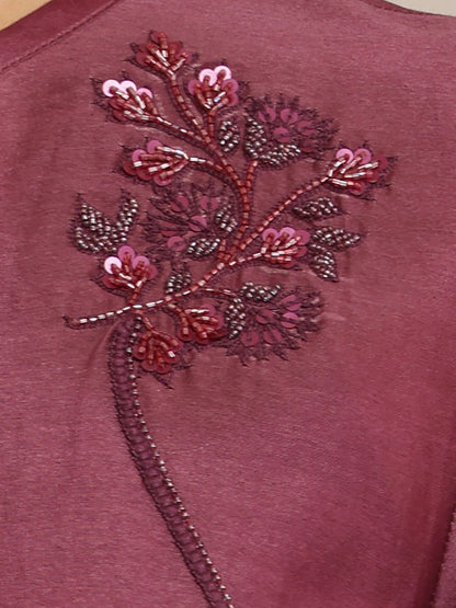 MAROON FLORAL TOP & PANT