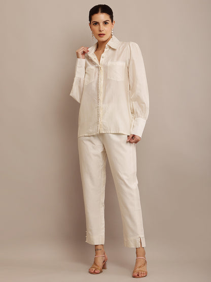 COLLAR PEARL TOP & PANT