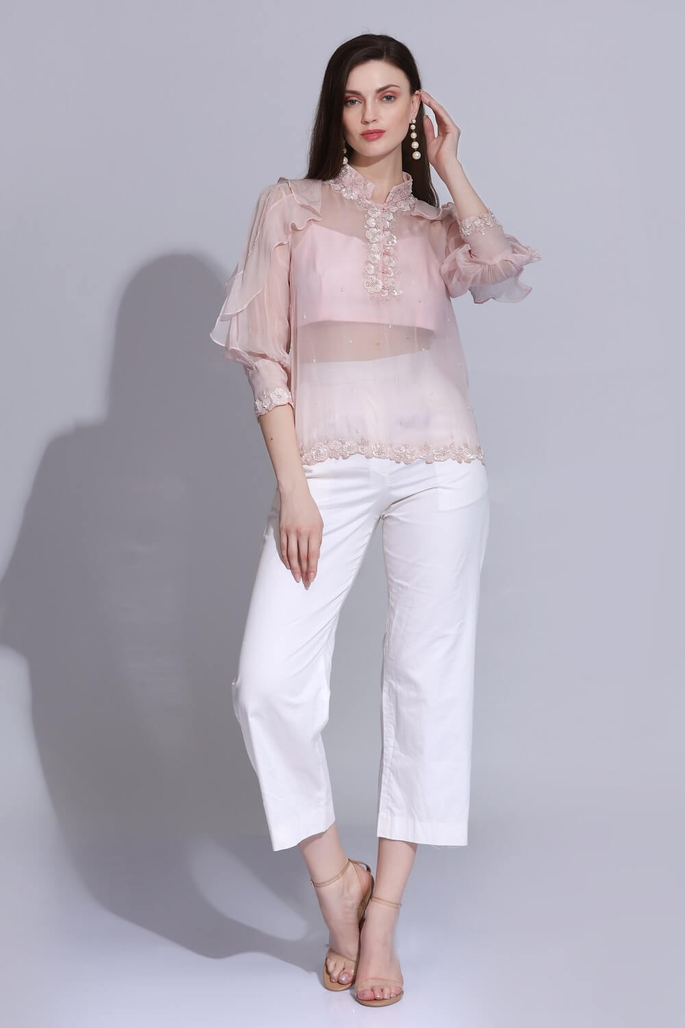 ORGANZA RUFFLE TOP – SM-58