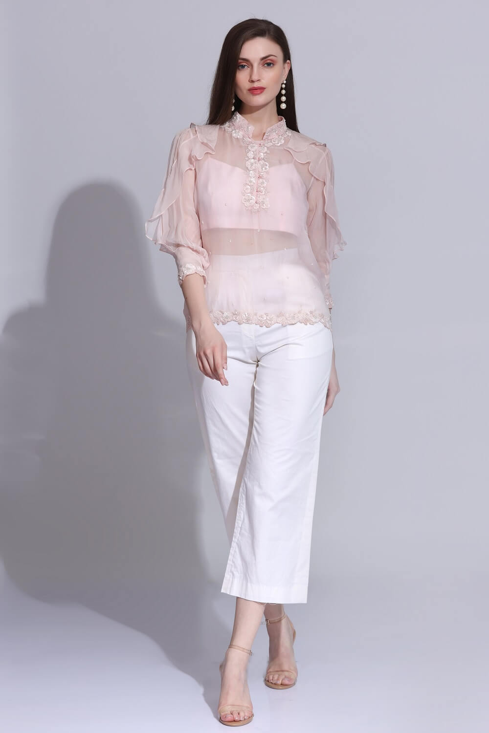 ORGANZA RUFFLE TOP – SM-58