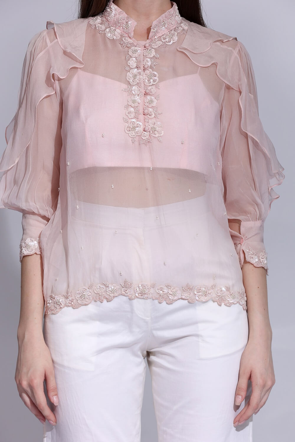 ORGANZA RUFFLE TOP – SM-58