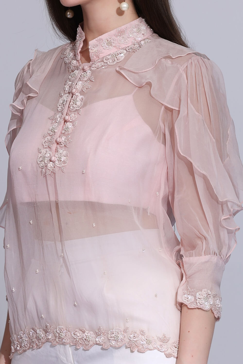 ORGANZA RUFFLE TOP – SM-58