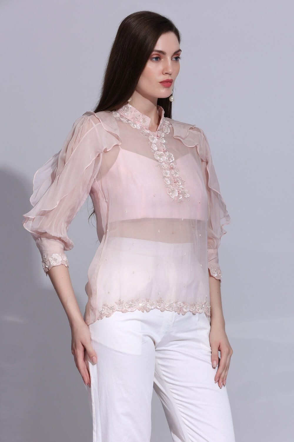 ORGANZA RUFFLE TOP – SM-58