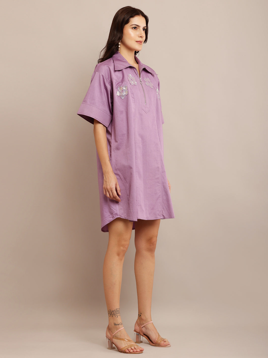 LILAC NEON SHORT DRESS