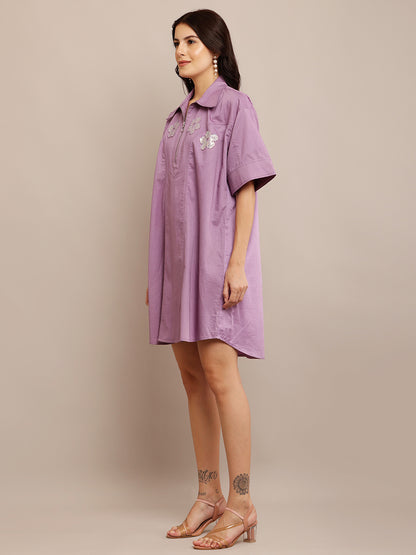 LILAC NEON SHORT DRESS