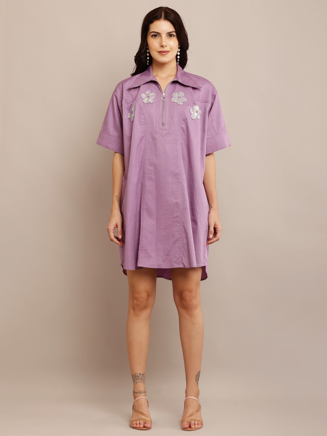 LILAC NEON SHORT DRESS