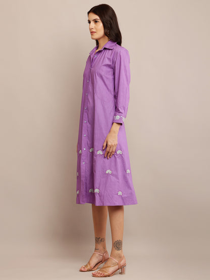 PLUMERIA LILAC DRESS