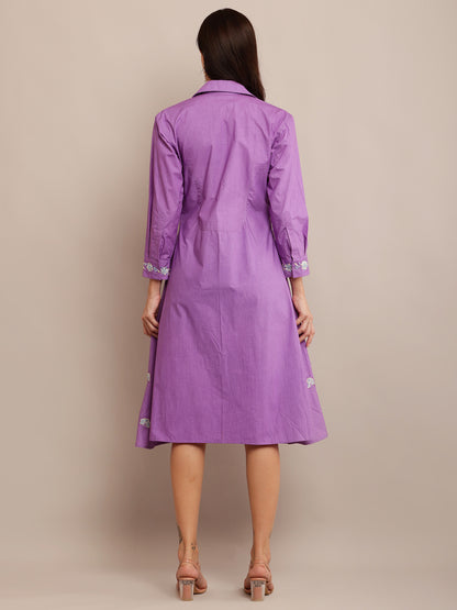 PLUMERIA LILAC DRESS