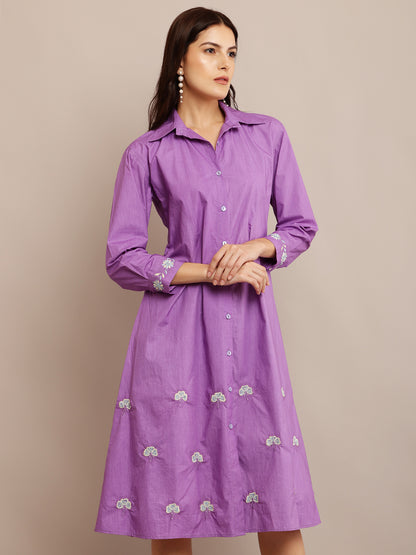 PLUMERIA LILAC DRESS