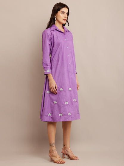 PLUMERIA LILAC DRESS