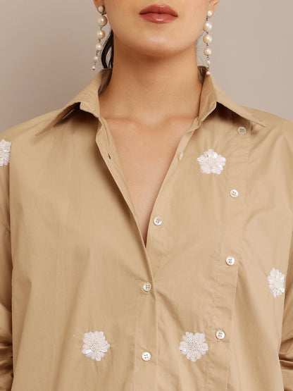 WHITE FLORAL KHAKI SHIRT & PANT