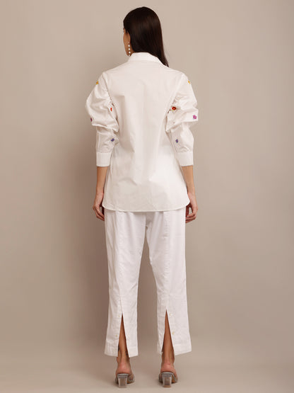 SMALL FLORAL WHITE TOP & PANT