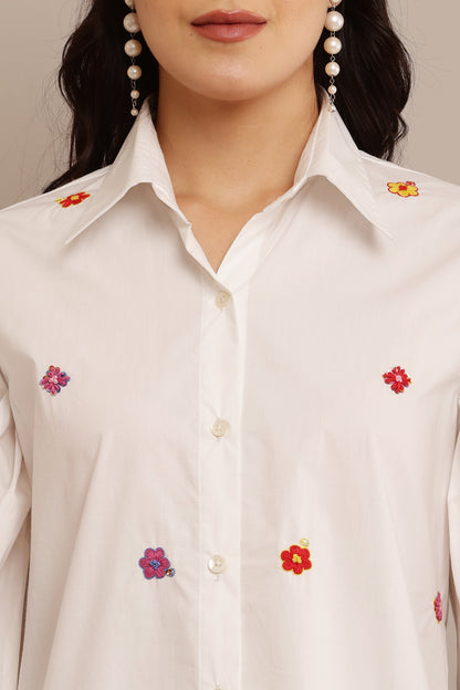 SMALL FLORAL WHITE TOP & PANT