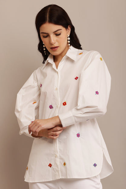 SMALL FLORAL WHITE TOP & PANT