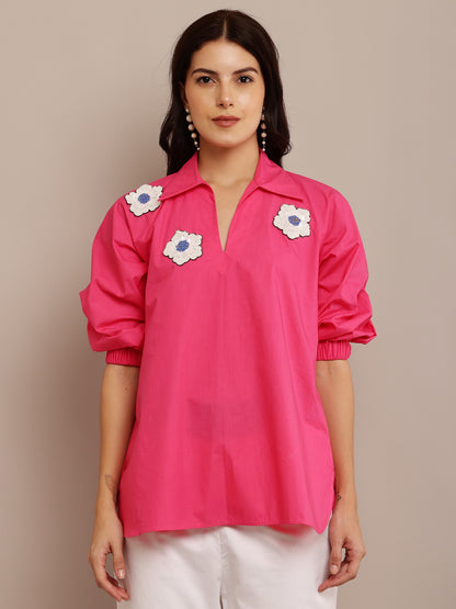 PINK FLORAL TOP & PANT