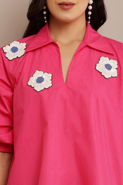 PINK FLORAL TOP & PANT