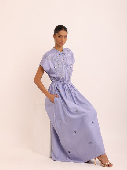 ELASTIC LILAC DRESS