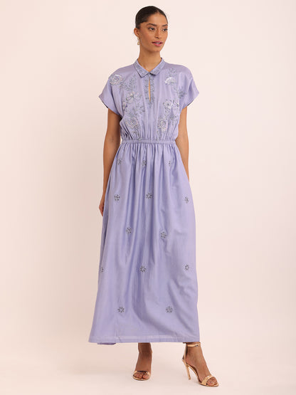 ELASTIC LILAC DRESS