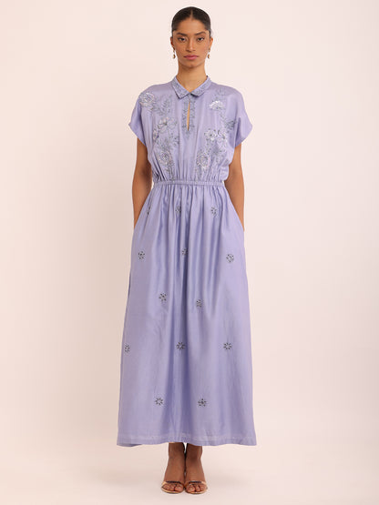 ELASTIC LILAC DRESS