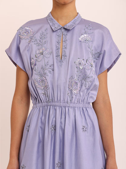ELASTIC LILAC DRESS