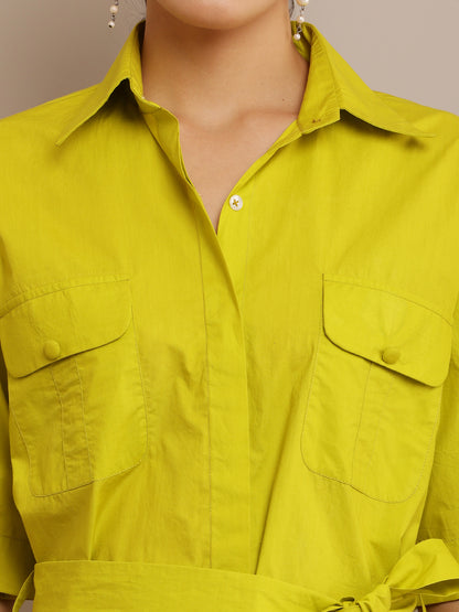 LIME GREEN TOP & SHORTS