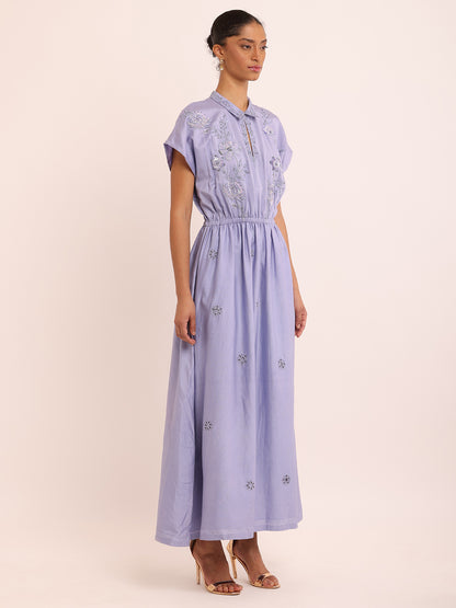 ELASTIC LILAC DRESS