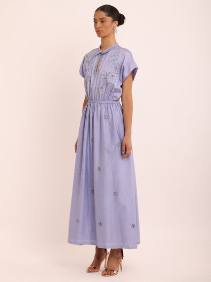 ELASTIC LILAC DRESS