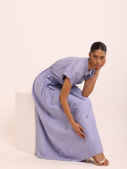 ELASTIC LILAC DRESS