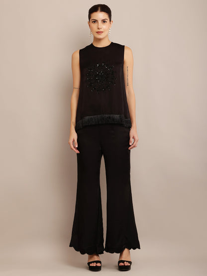 BLACK TASSEL TOP & PANT