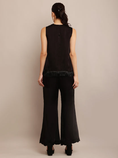 BLACK TASSEL TOP & PANT