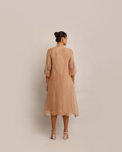Mocha Organza Kurta