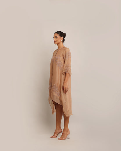 Mocha Organza Kurta
