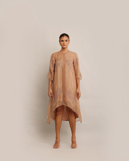 Mocha Organza Kurta