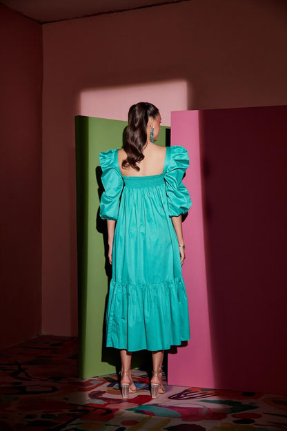 PUFF SLEEVED DRESS – SM38-G