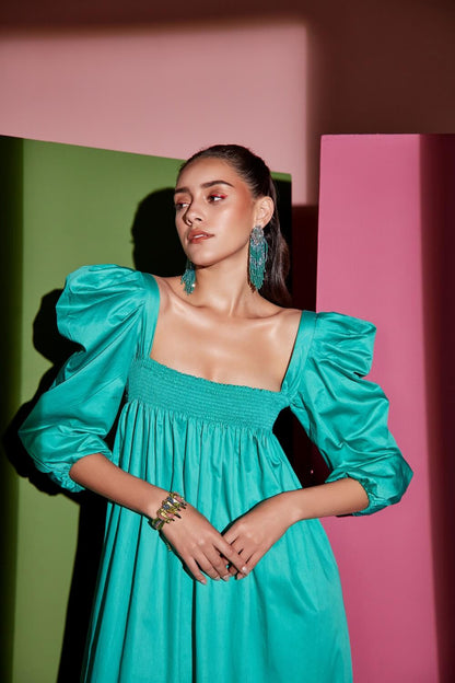 PUFF SLEEVED DRESS – SM38-G