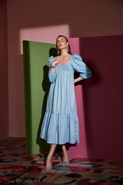 PUFF SLEEVED DRESS – SM38-B
