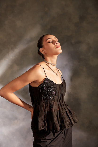 PEPLUM PLEATED BLOUSE – SM16