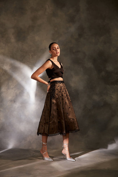 SLEEVLESS TOP & ORGANZA SKIRT– SM28