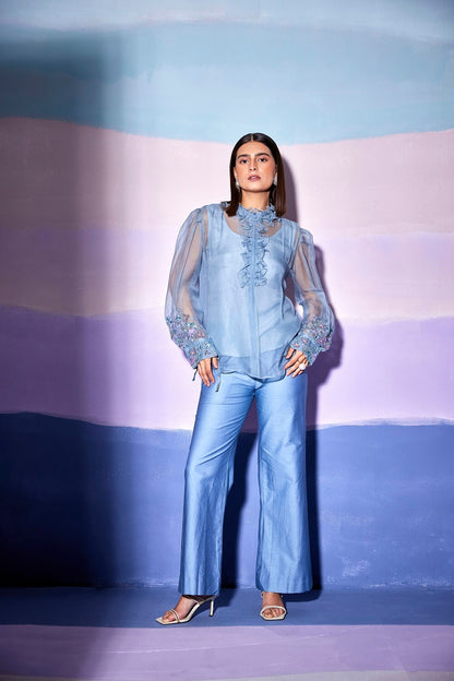 COLLAR FRILL TOP & PANTS – AW53