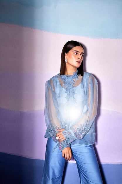 COLLAR FRILL TOP & PANTS – AW53
